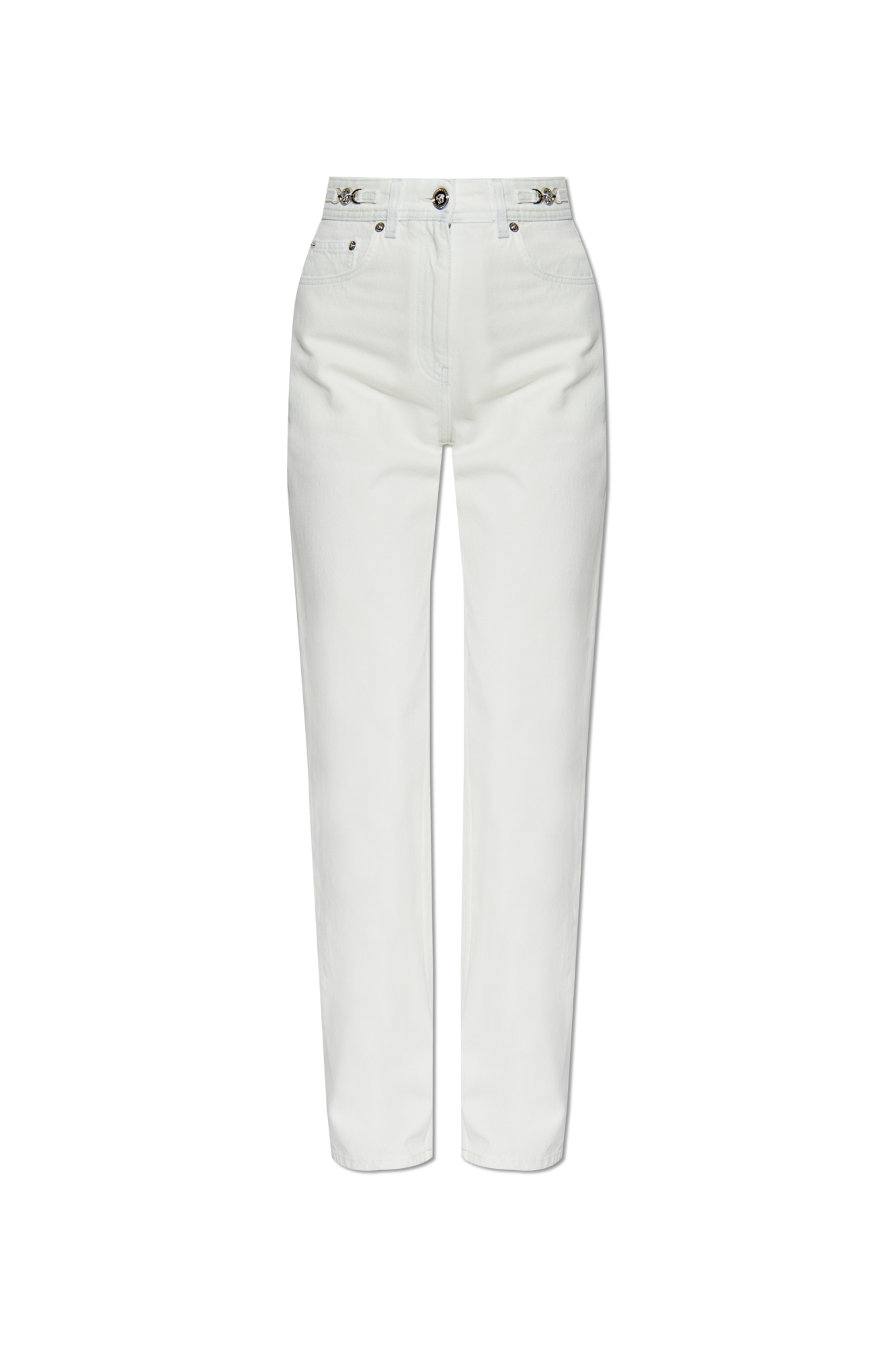 パンツ VERSACE Women Straight Pants 10115191A136511D110 White White cargo pants brand VERSACE JEANS COUTURE